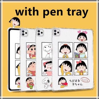 ( With Pen Slot ) ⭐️Crayon Shin-chan⭐️เคส （Gen7/Gen8/Gen9）iPad10.2  Apple iPad Case For Gen5 gen6 9.7 2018 Mini 5 4 3 2 1 Air 10.5 Airbag pen slot protective shell 2020Pro11 Air5 Air4 10.9inch