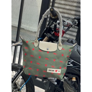 🍇🥰inside coating💕Longchamp x EU Le Pliage tote bag S Longchamp ที่น่ารักสุดๆกระเป๋าสะพายไหล่ทรงTote