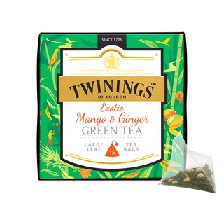 [แยกซอง/ยกกล่อง] ทไวนิงส์ Twinings EXOTIC MANGO AND GINGER GREEN TEA