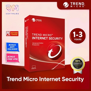 Trend Micro Internet Security Antivirus (1-3 ปี / 1-5 PC) - ORIGINAL - ซอฟต์แวร์ป้องกันความปลอดภัย