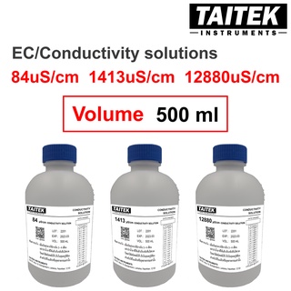 น้ำยามาตรฐาน Conductivity Solution ค่า 84 1413 12880 µS/cm สำหรับปรับเทียบ คาลิเบรทเครื่องวัด EC (500 mL)