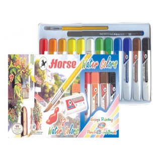 HOrse Water Colors 12 (สีน้ำ12สีตราม้า)