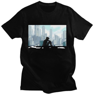 เสื้อยืดแขนสั้น ผ้าฝ้ายแท้ พิมพ์ลายอนิเมะ Ghost Soldier Ghost In The Shell สําหรับผู้ชาย