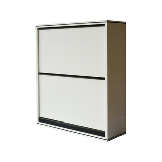 Storage cabinet MULTIPURPOSE CAB.FLIP 2 TIERS SNOW WHITE Multipurpose furniture Home &amp; Furniture ตู้เก็บของ ตู้อเนกประสง