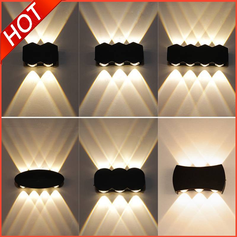 โคมไฟติดผนังกันน้ำ ip65 LED กลางแจ้งเหมาะสำหรับระเบียง บันได สวน โคมไฟติดผนังประตูวิลล่า