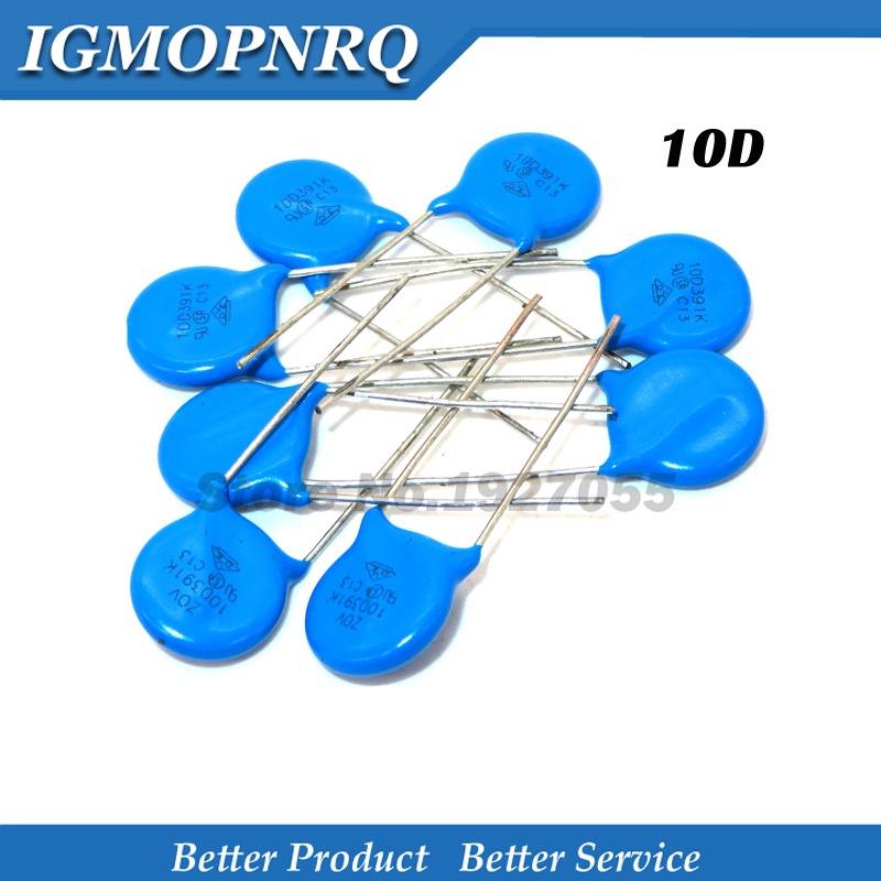 10PCS Varistor 10D101K 10D102K 10D241K 10D270K 10D271K 10D330K 10D390K 10D470K 10D471K 10D511K 10D82