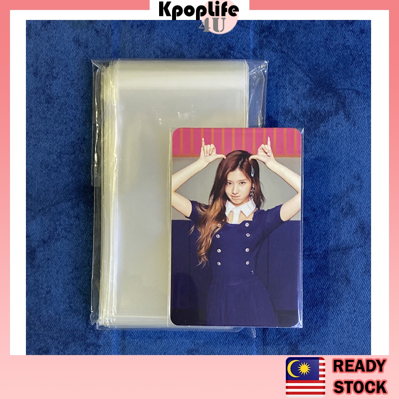 Card Sleeve kpop photocard protector แขนพีซีด้านในเลเซอร์ Holographic Popcorn Sleeves toploader Phot