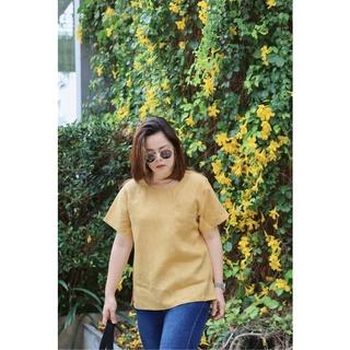 Tee Linen #สีเหลืองเหมืองไพร