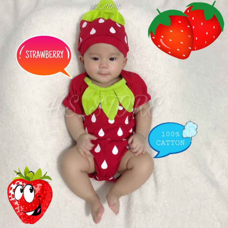 ! STRAWBERRY BABY JUMPER / เสื้อผ้าเด็ก / BABY / BABY JUMPER / BABY COSTUME!
