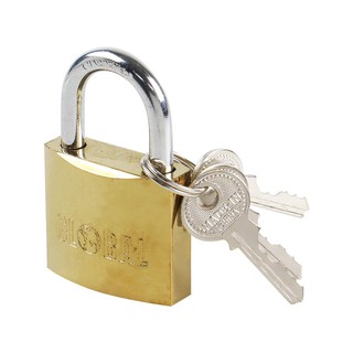 กุญแจสปริง GLOBAL 38 MM สีทองเหลืองSPRING PADLOCK GLOBAL 38 MM POLISHED BRASS