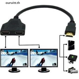 (Fcc) อะแดปเตอร์แยก Hdmi 2 พอร์ต Y 1080P Hdmi V1.4 ตัวผู้ เป็นตัวเมีย