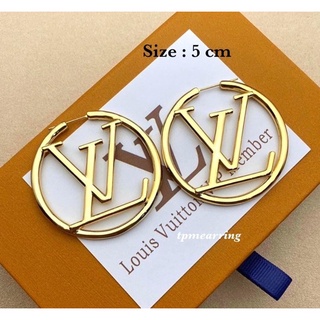 ต่างหู LV หลุยส์ Louis Vuitton งานออริ ขนาด 5 cm
