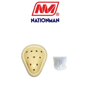 กระจับนักมวยไทยพลาสติก กระจับพลาสติกขอบยาง PU Nationman Plastic Groin with PU Edge NTM-GP77