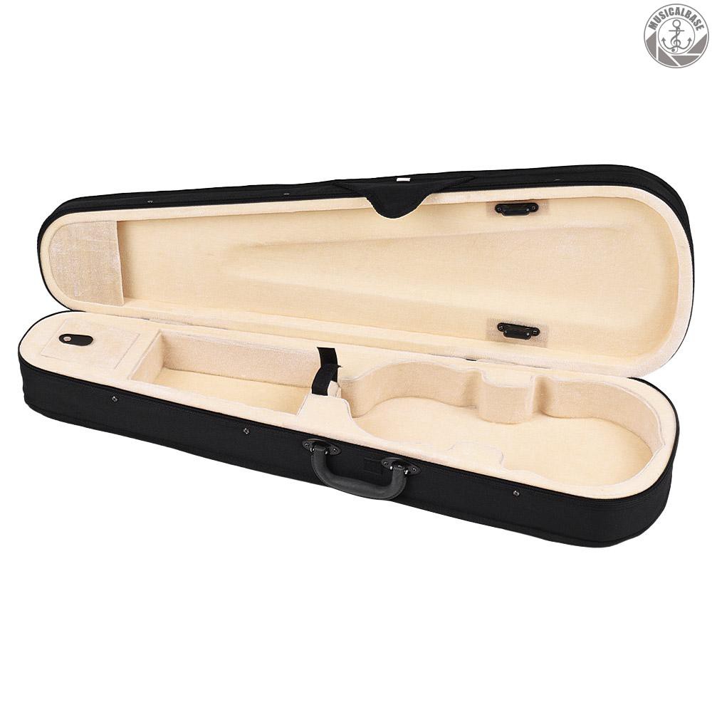 ( In Stock ) กล่องทรงสามเหลี่ยมพร้อมสายสะพายสําหรับไวโอลิน 4 / 4 Full Size