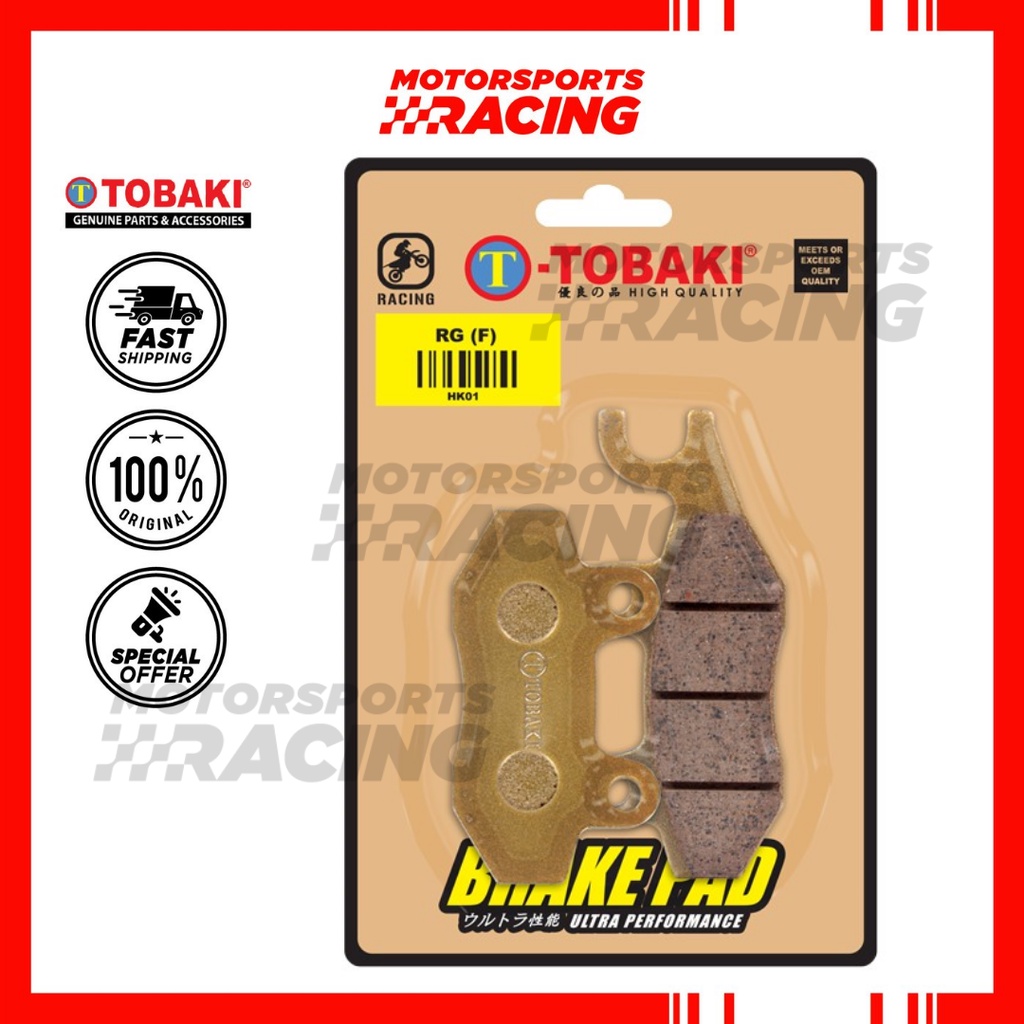 ผ้าเบรค RG TOBAKI RACING FRONT BREAK SUZUKI rg Depan Extra Tahan