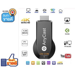 AnyCast 4K M100 รองรับios12, android แสดงผลทีวี 4K Dongle Display Receiver!! สินค้าตัวใหม่ล่าสุดจาก Anycast