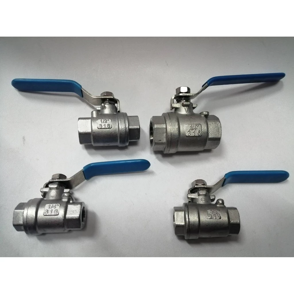 JK ball valve stainless #316 2 PC บอลวาล์วสแตนเลส #316 2 ตอน ขนาด 1/4" 3/8" 1/2" และ3/4" 💥💥💥ถูกกว่าบอลวาล์วทองเหลือง💥💥💥