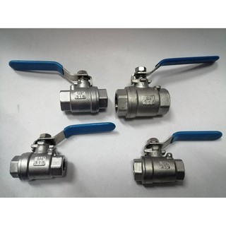 JK ball valve stainless #316  2 PC บอลวาล์วสแตนเลส #316 2 ตอน ขนาด 1/4" 3/8" 1/2" และ3/4" 💥💥💥ถูกกว่าบอลวาล์วทองเหลือง💥💥💥