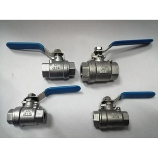 JK ball valve stainless #316 2 PC บอลวาล์วสแตนเลส #316 2 ตอน ขนาด 1/4" 3/8" 1/2" และ3/4" 💥💥💥ถูกกว่าบอลวาล์วทองเหลือง💥💥💥