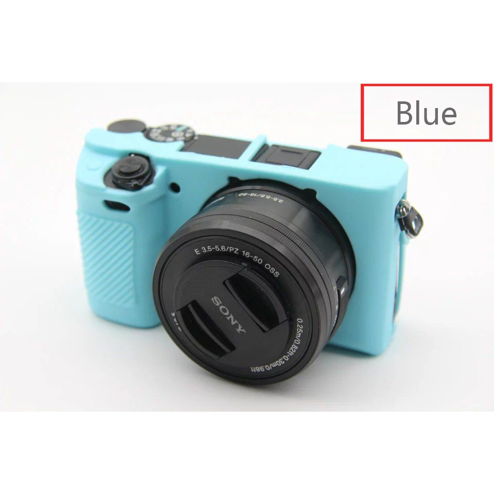 เคสกล้อง Soft Silicone Camera Case Bag Cover Skin For Sony ILCE-6000 A6000/A6300 BLUE (0882)