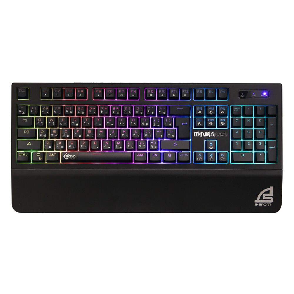 SIGNO E-Sport Semi Mechanical Gaming Keyboard Rubber Dome รุ่น CENTAURUS KB-730
