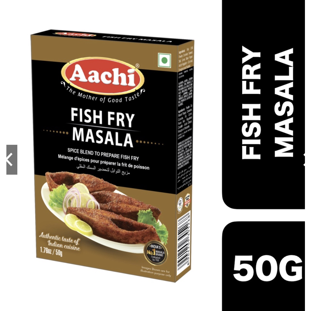Aachi Fish Fry Masala 50g อาชิ ผงปลาทอดมาซาล่า 50 กรัม
