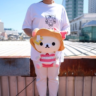 หมอนสอดมือ Korilakkuma โคริลัคคุมะ on hat ท่านั่ง 14นิ้ว โคริลัค คุมะ