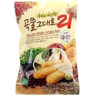 Grain Crispy Roll 21 ขนมธัญพืชอัดเเท่งสอดใส้ครีมช็อกโกแลต