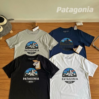 เสื้อยืดแขนสั้น พิมพ์ลายภูเขาหิมะ ดิจิทัล Patagonia 1973 สไตล์คลาสสิก สําหรับผู้ชาย และผู้หญิง