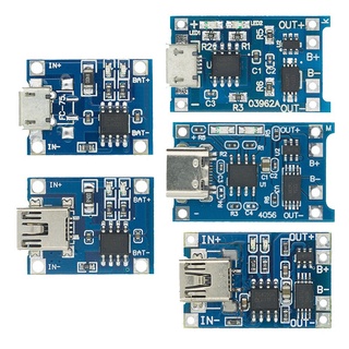 Type-c บอร์ดโมดูลชาร์จแบตเตอรี่ลิเธียม USB 5V 1A 18650 TP4056 พร้อมตัวป้องกันฟังก์ชั่นคู่ 1A Li-ion