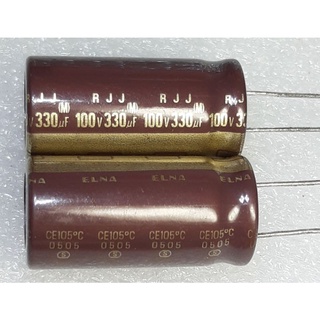 Elna RJJ  330uf 100v capacitor ตัวเก็บประจุ คาปาซิเตอร์