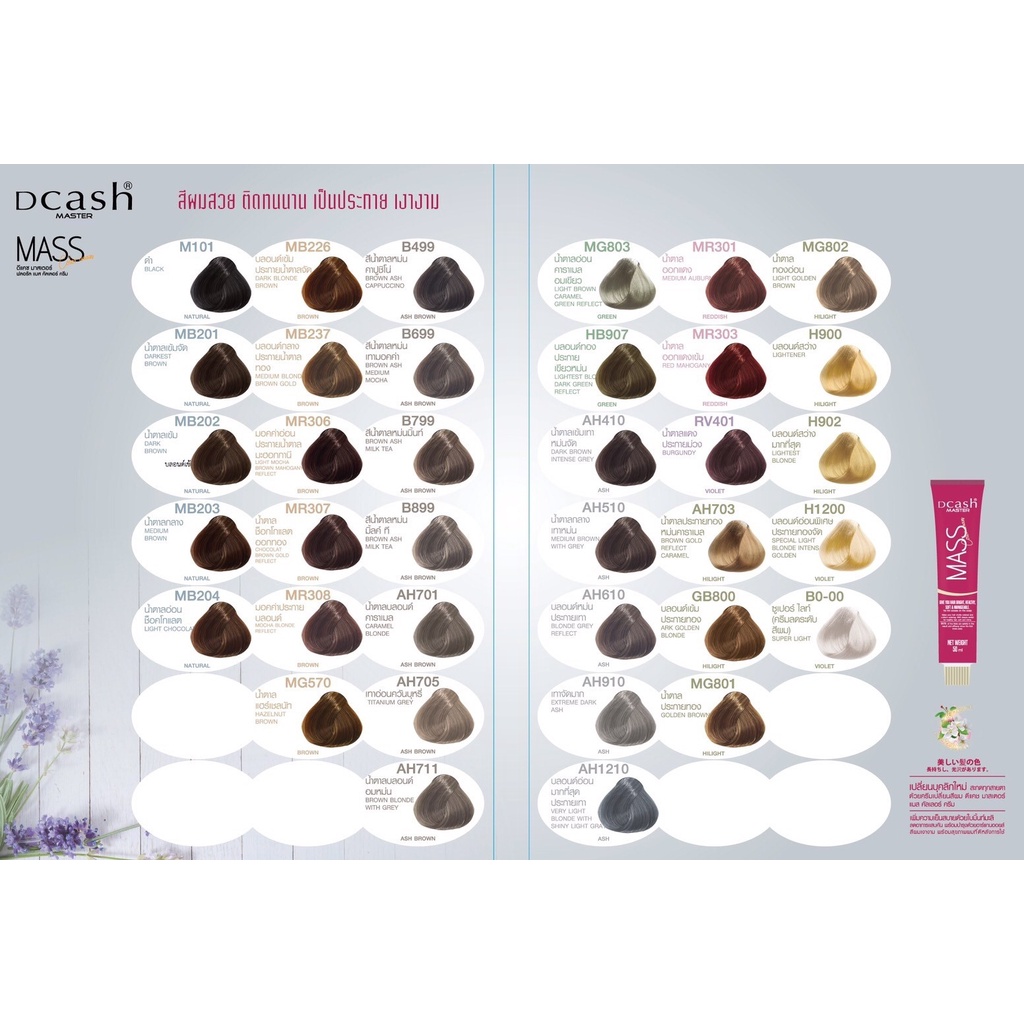 สีย้อมผม ดีแคช มาสเตอร์ แมส คัลเลอร์ ครีม 50/60 มล. Dcash Master Mass Color Cream 50/60 ml. รูปที่ 6