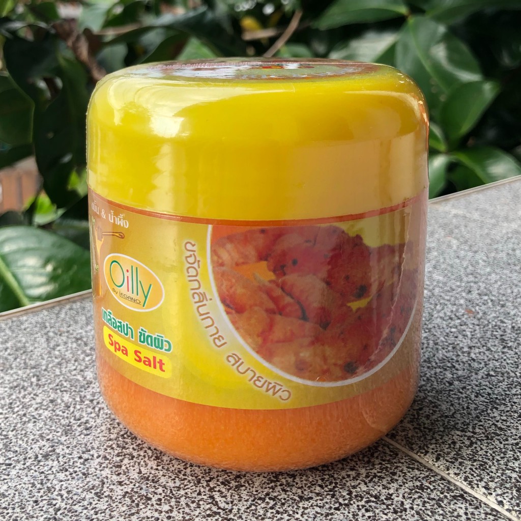 Sale!! เกลือสปาขัดผิวออยลี่ (Oilly) สูตรขมิ้น&น้ำผึ้ง - ขนาด 750 กรัม สินค้าสดใหม่ส่งตรงจากโรงงาน
