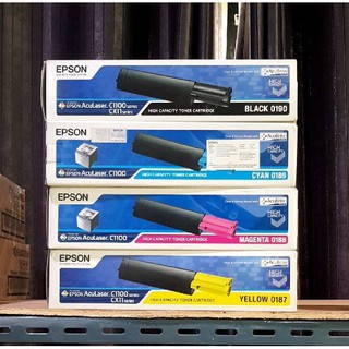 Original Epson AcuLaser C1700/ C1750/ CX17 ตลับหมึกแท้ ชุด 4 สี Bk,C,M,Y