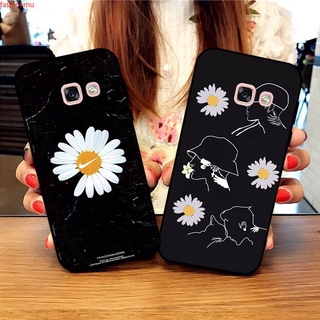 เคสโทรศัพท์ซิลิโคนลายดอกเดซี่สําหรับ Samsung A 3 A 5 A 6 A 7 A 8 A 9 Pro Star Plus 2015 2016 2017 2018