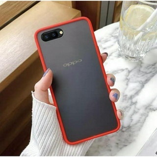 ส่งจากกรุงเทพ เก็บเงินปลายทาง เคสกันกระแทก Case OPPO A3S ปุ่มสีผิวด้าน ขอบนิ่มหลังแข็ง ส่งทั่วไทย