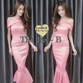 Maxi dress ทรงปาดไหล่ (โอรส โทนส้ม)