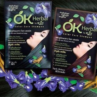 Ok Herbal แชมพูสมุนไพรปิดผมขาว แชมพูสมุนไพรปิดผมขาว 30ml.