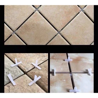 สเปนเซอร์ปรับระดับกระเบื้อง100ชิ้น/ถุง1.00-10.00(Tile Spacer)อุปกรณ์จัดร่องยาแนวกระเบื้องพื้นและผนัง กากบาทเว้นร่องยาแนว