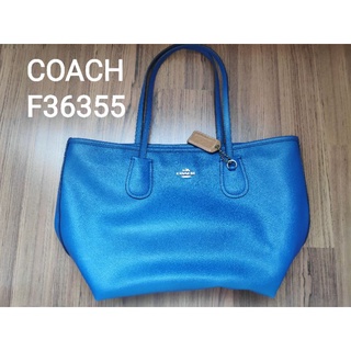 COACH TAXI ZIP TOTE IN CROSSGRAIN                              (COACH F36355) มือสองของแท้ 100%