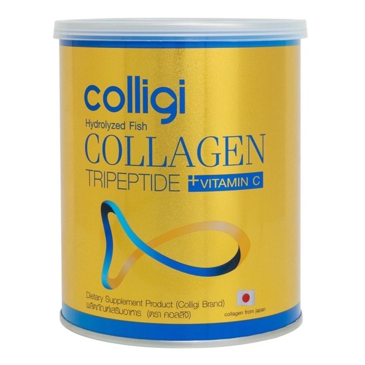 Amado Colligi Collagen TriPeptide + Vitamin C คอลลิจิ คอลลาเจน (สีทอง) [110.66 g.]