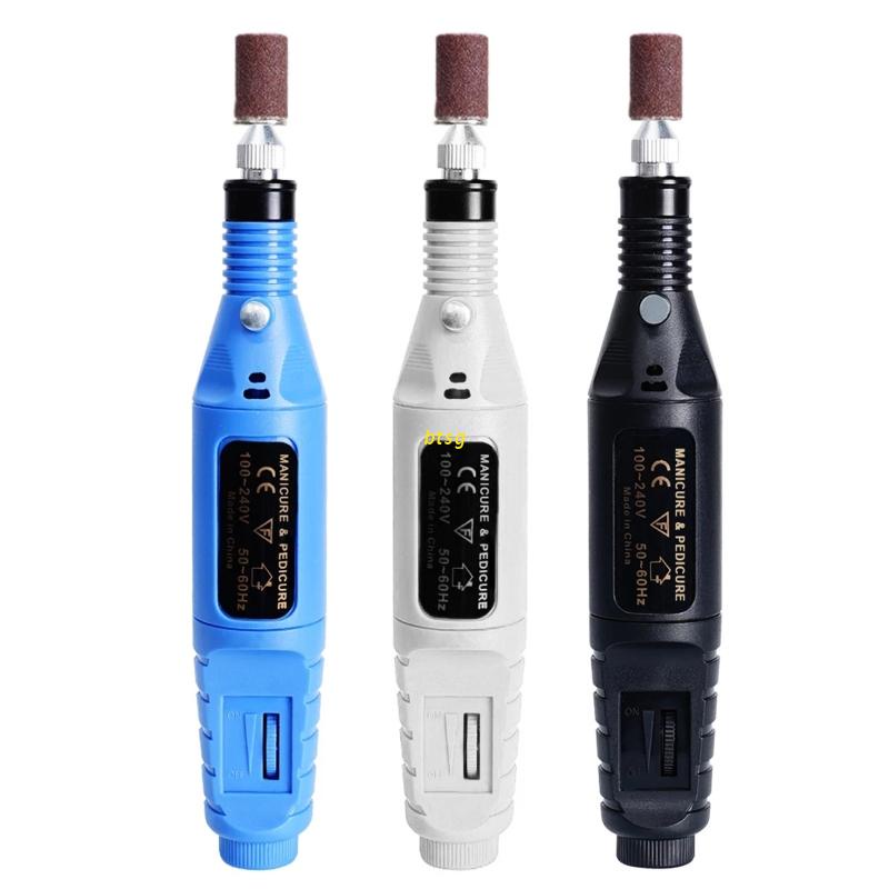Btsgเครื่องขัดกระดาษทรายไฟฟ้า ขนาดเล็ก 3D ชาร์จ Usb พร้อมหัวขัด 6 หัว ความเร็ว 4 ระดับ