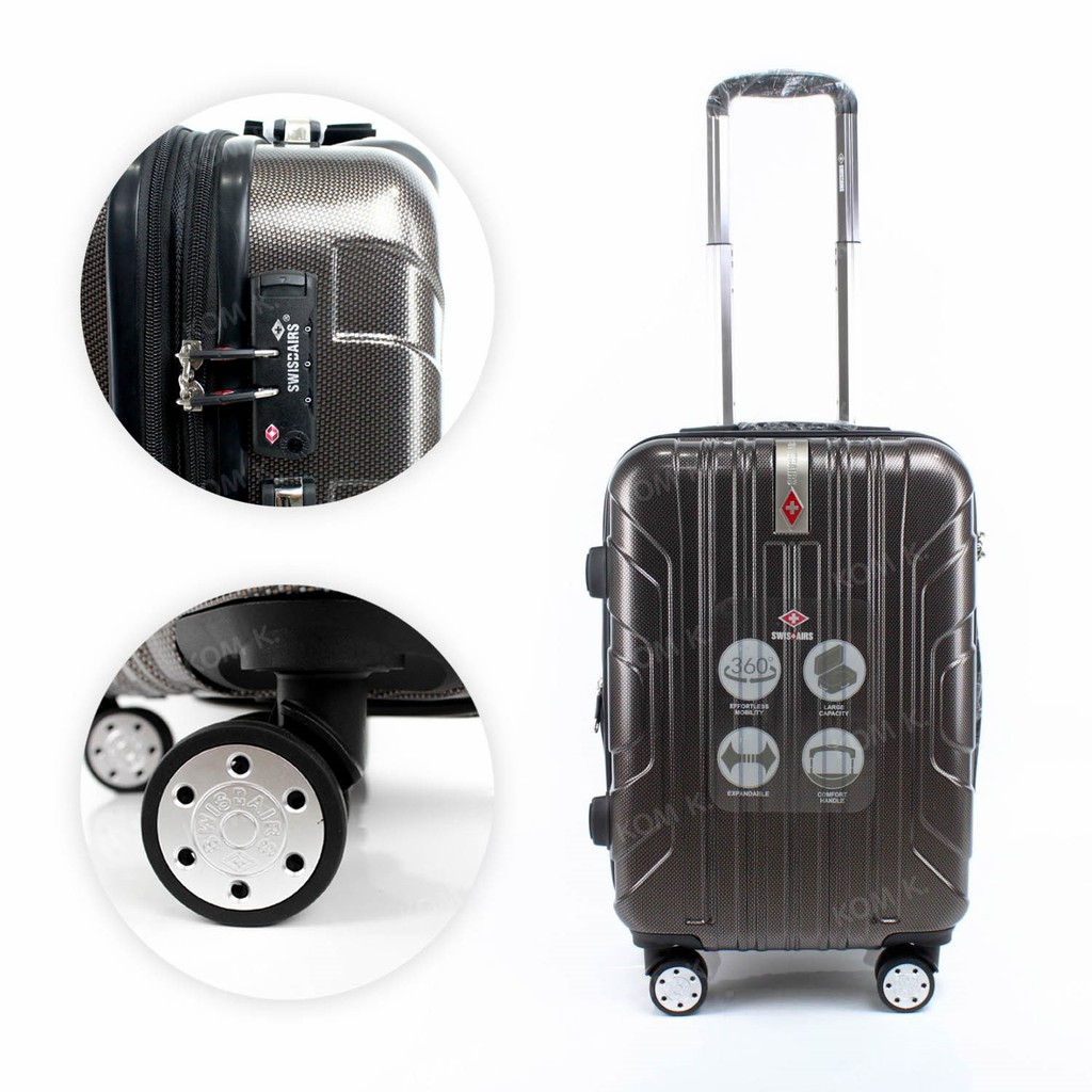 SwissAirs Luggage Trolley กระเป๋าเดินทาง รุ่น KS814/20/Gold ของแท้ 100% (Warrantyถูกต้องตามกฎหมาย) N
