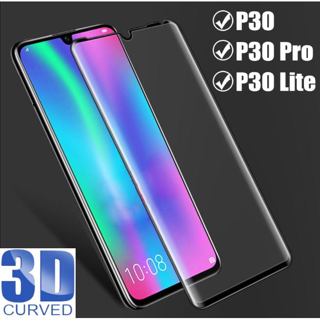 ฟิล์มกระจกนิรภัย 3D ป้องกันหน้าจอ แบบเต็มจอ สำหรับ Huawei P30 Pro