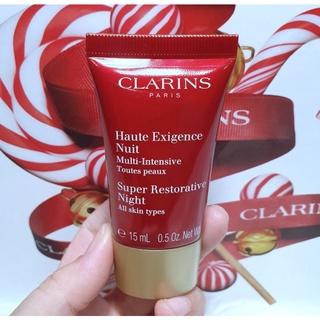 ครีมบำรุงกลางคืน แท้💯%Clarins Haute Exigence Multi-Intensive Toutes peaux Super Restorative 15 ml. มีฉลากไทย