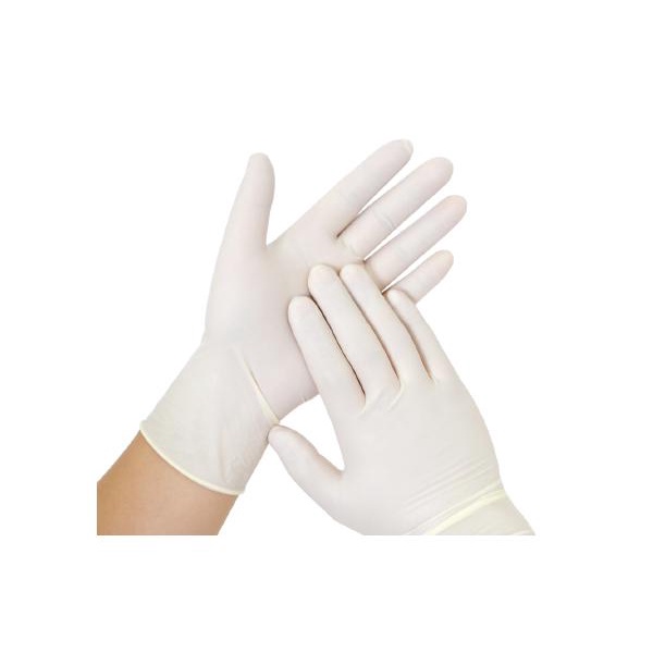 (1 กล่อง) ถุงมือยาง Proglove ถุงมืออนามัย ชนิดมีแป้ง ผิวเรียบ ผลิตจากน้ำยางธรรมชาติ Size  M  บรรจุ 100 ชิ้น/กล่อง ZSfz