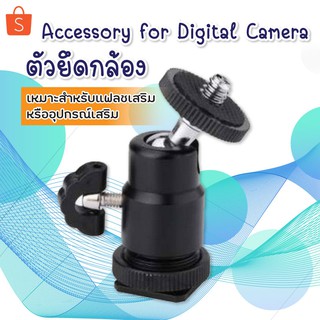 Mini Ball Head Hot Shoe Adapter Accessory for Digital Camera สกรู 1/4 นิ้วขาตั้งกล้องหัวบอล