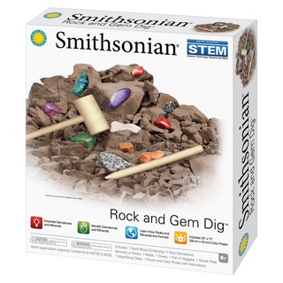 [ใช้ 2 โค้ดลดเพิ่ม] Smithsonian ของเล่นเสริมทักษะ Rock N Gem Dig