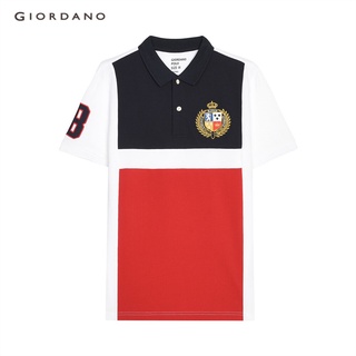 GIORDANO เสื้อโปโลผู้ชาย แขนสั้น - Mens UNION JACK Polo 01010322