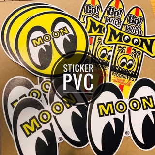 สติ๊กเกอร์ติดรถ ติดวัสดุผิวเรียบทุกชนิด กันน้ำ sticker mooneyes